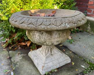 Cast Concrete Planter.