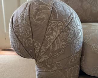 Bernhardt Apartment Sofa. Had Some Fraying on Back Right Edge of Frame. Measures 58" W x 38" D. Photo 3 of 6.