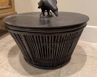 Decorative Wood Basket. Photo 2 of 3.