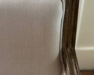 Pair of French Louis XVI-Style Bergere Chairs. Each Measures 25" W x 36" D. Photo 4 of 6.