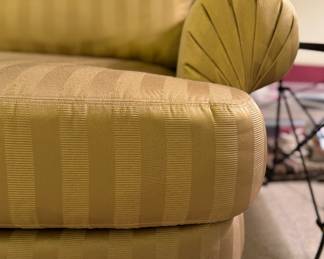 Two-Seat Upholstered Sofa. Measures 80" W x 36" D. Photo 2 of 3.