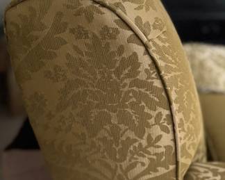 Calico Corners Damask Upholstered Club Chair -- Only One. Measures 38" W x 38" D. Photo 4 of 4.