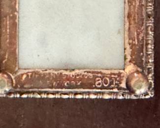 Tiffany Studios Bonze Pine Needle Stamp Holder. Measures 4" W x 2.5" D x 1.5" H. Photo 4 of 4.