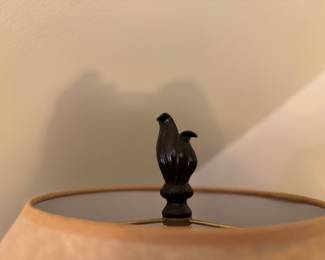 Metal Table Lamp with Patina Finish  - 2 Available. Each Measures 40" H. Photo 4 of 4.