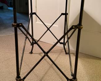 Pair of Metal Side Tables with Paw Feet. Each Measures 20" W x 12" D x 20" H. Photo 3 of 5.