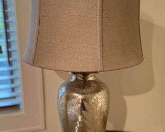 Mercury Glass Table Lamp with Silk Shade. Photo 1 of 2.