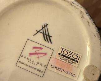 Fabienne Jouvin Paris Porcelain Urn -- Missing Lid. Measures 17" H x 10" D. Photo 3 of 3.