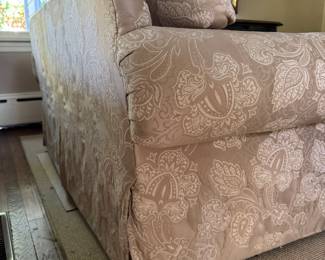 Bernhardt Apartment Sofa. Had Some Fraying on Back Right Edge of Frame. Measures 58" W x 38" D. Photo 5 of 6.