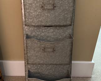 Galvanized Steel Wall Mount File Organizer.