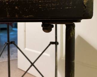 Pair of Metal Side Tables with Paw Feet. Each Measures 20" W x 12" D x 20" H. Photo 4 of 5.