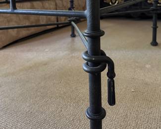 Baker Furniture Glass-Top Wrought Iron Coffee Table. Measures 28" x 40" x 18" H. Photo 4 of 4.