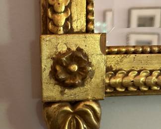 Antique Italian Gilt Mirror. Measures 27" W x 53" H. Photo 2 of 2.