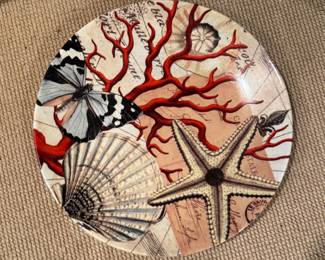 Pottery Barn Porcelain Sea Life Platter - 2 Available. Each Measures 16" D. Photo 1 of 2.