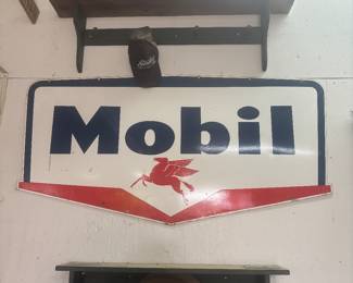 Doublesided Mobil Oil Sign