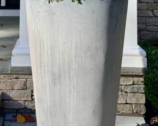 (2) Tall Cylinder Planters