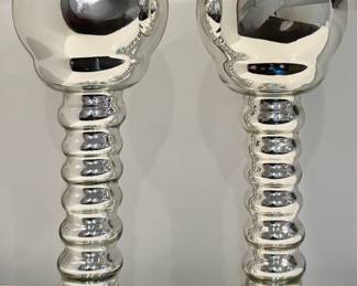 (2) Mercury Glass Gazing Balls