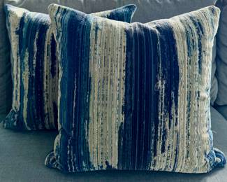 (2) Custom Down Pillows