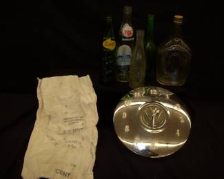 Old Pop Bottles VW Clock