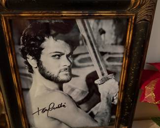 Tony Curtis autographed picture