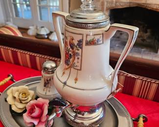 Beautiful chocolate pot and milk pot