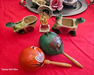 Asian planter set, 3-piece, Mexican fun