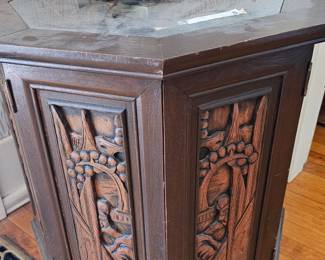 Carved teak table 