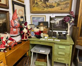 Vintage green desk