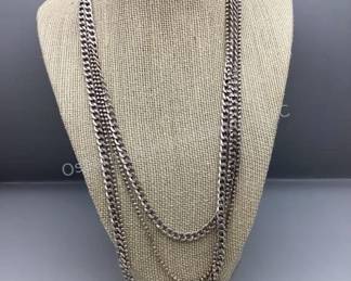 Sterling multi stand necklace