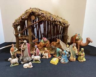Several nativity scenes