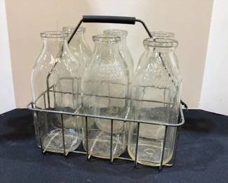Milk bottles & carrier