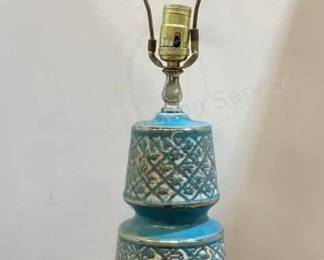 MCM pottery lamp