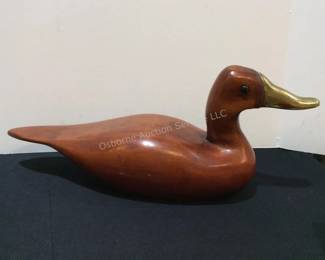 Wood duck with brass beak