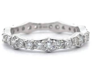 1.05 Carat Diamond Bamboo Stacking Ring