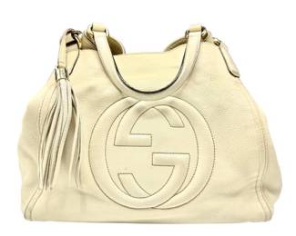 Gucci Soho Ivory Leather Shoulder Bag