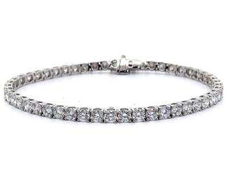 7 Carat Diamond Tennis Bracelet in 14k White Gold