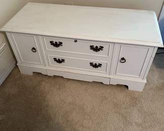 #45 - $80 - Altavista Lane cedar chest painted white 44x18x19
