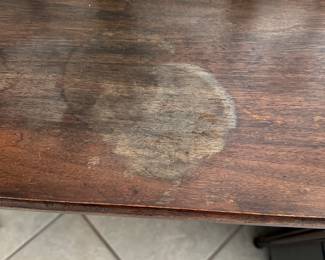 #11 - $150 - Small antique front hall table brown with one drawer 36wx18dx31t