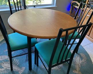 #36 - $175 - Round dinette table 40"W & 4 chairs 
