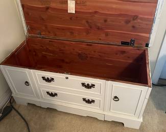 #45 - $80 - Altavista Lane cedar chest painted white 44x18x19