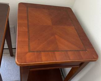 #51 - $90 - Wood side table matching inlaid 22x26x31
