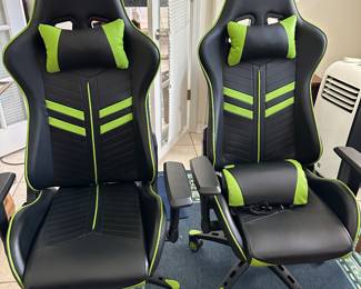 #49 - $120 each - Racing style gaming chair black & green / office chair - 2 available
