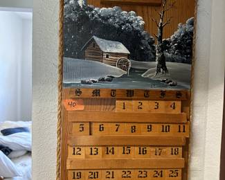 #39 - $40 - German wood calendar 
