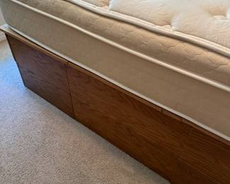 #25 - $150 - King size oak wood drawers(12) bed base -mattress optional - 