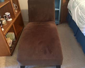#43 - $90 - Brown microsuede lounge chair 
