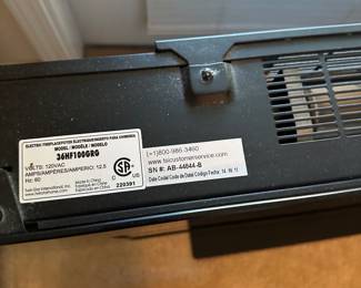 #47 - $100 - Electric fireplace 36x5x24 infrared two star international