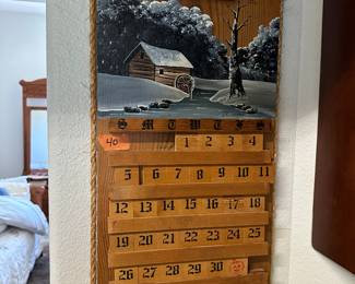 #39 - $40 - German wood calendar 