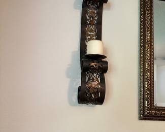 #22 - $70 - Pair of metal candelabras 24Tx4 1/5"
