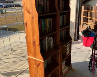 77 100.00 each Antique pine bookcases (2) 19Wx12Dx63H
