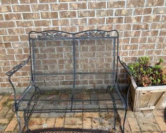 99 95.00 Vintage glidder black iron