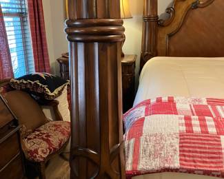 11 1200.00 King size bed - post 7'7" with mattress - clean.